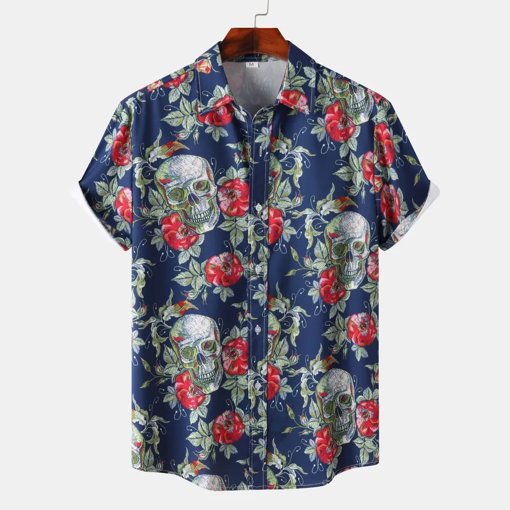 Men's Full Size Printed Short Sleeve Casual Shirt Plus Size, image 2