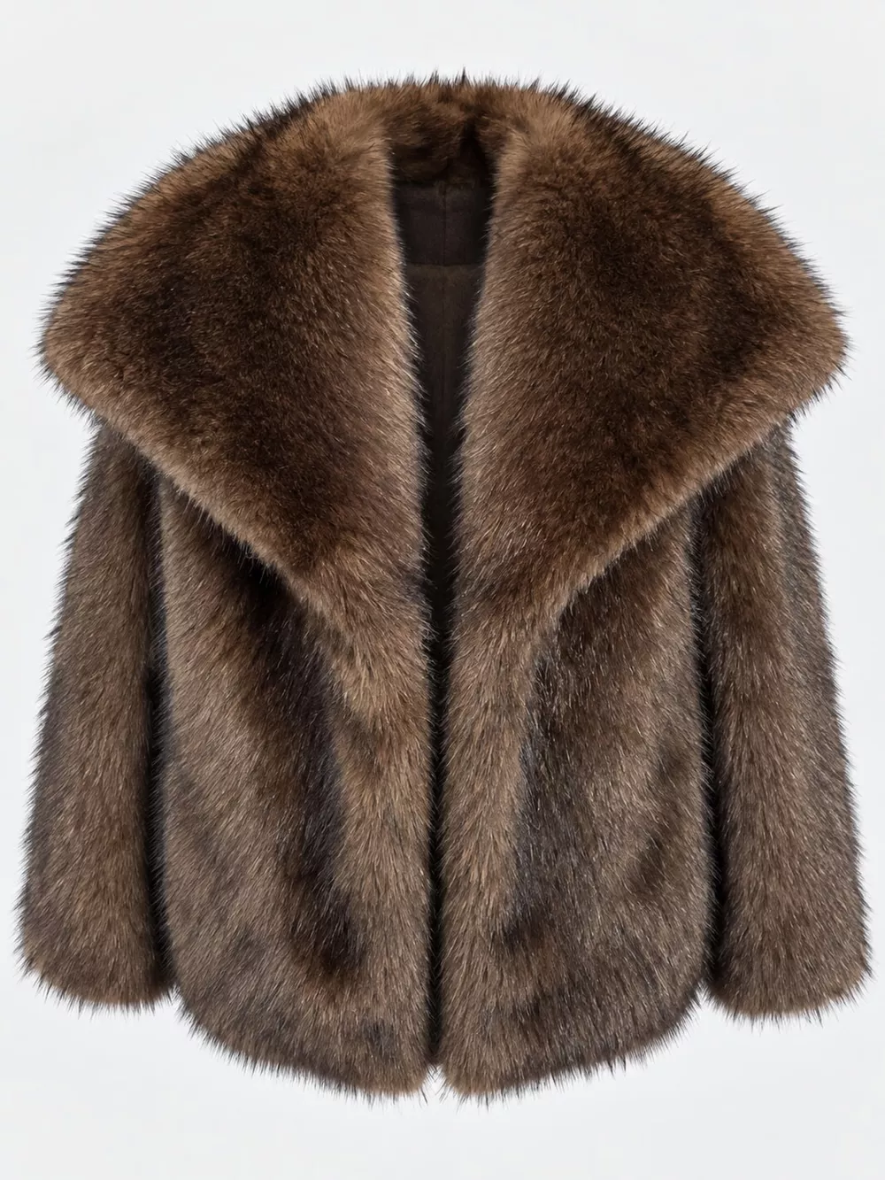 Fox Fur Collar Winter Outerwear, image 69