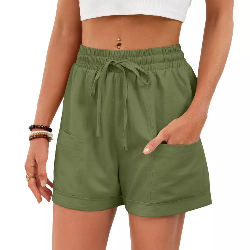 Casual Drawstring Elastic Waist Shorts, image 26