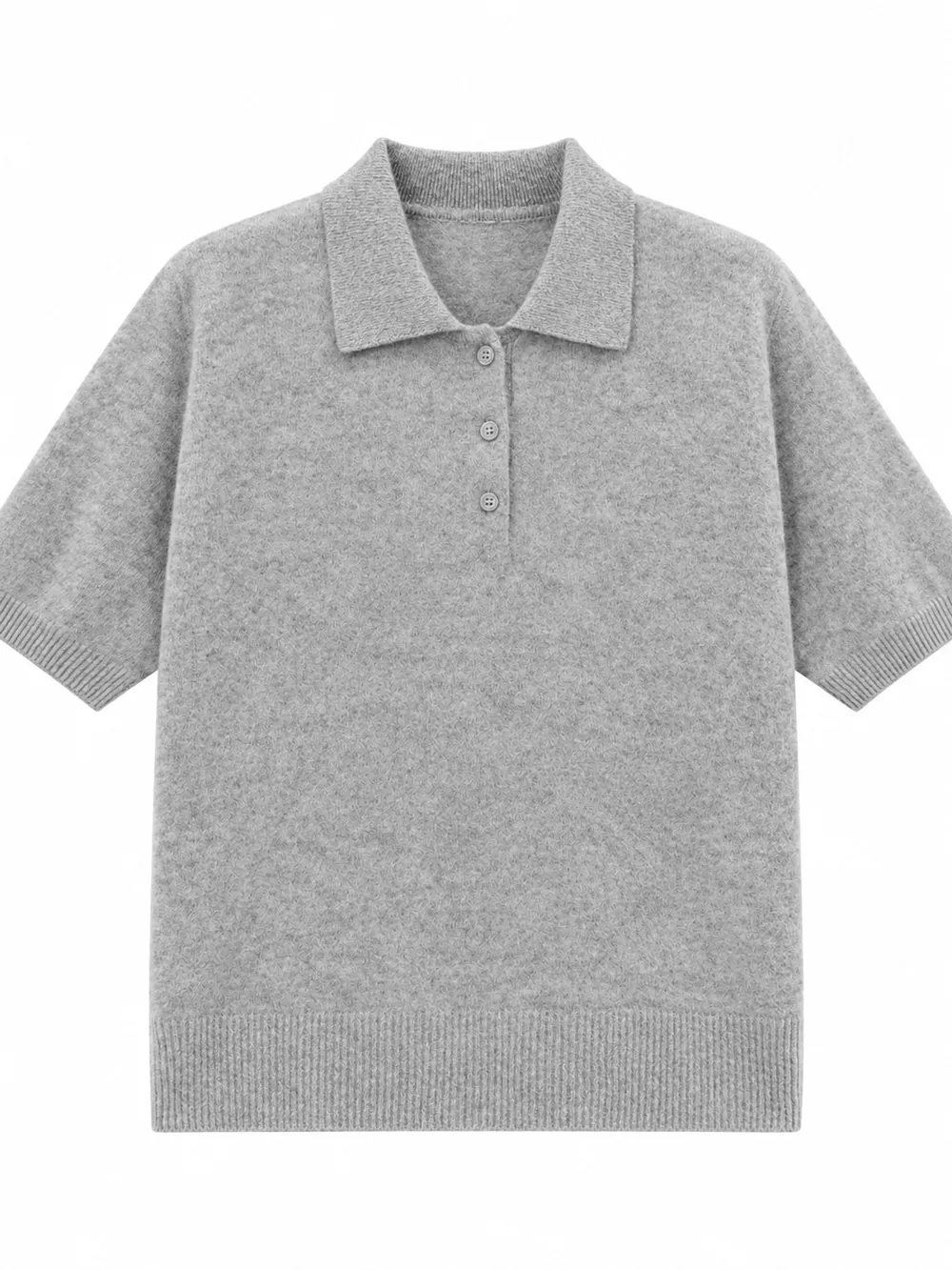Wool Short-Sleeve knitted Polo Shirt, image 25