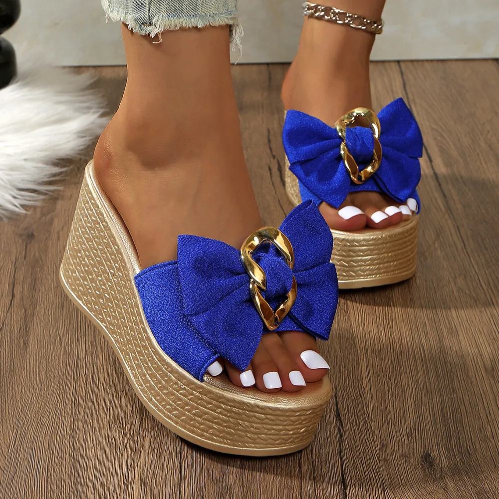 Bow Open Toe Platform Sandals, image 9