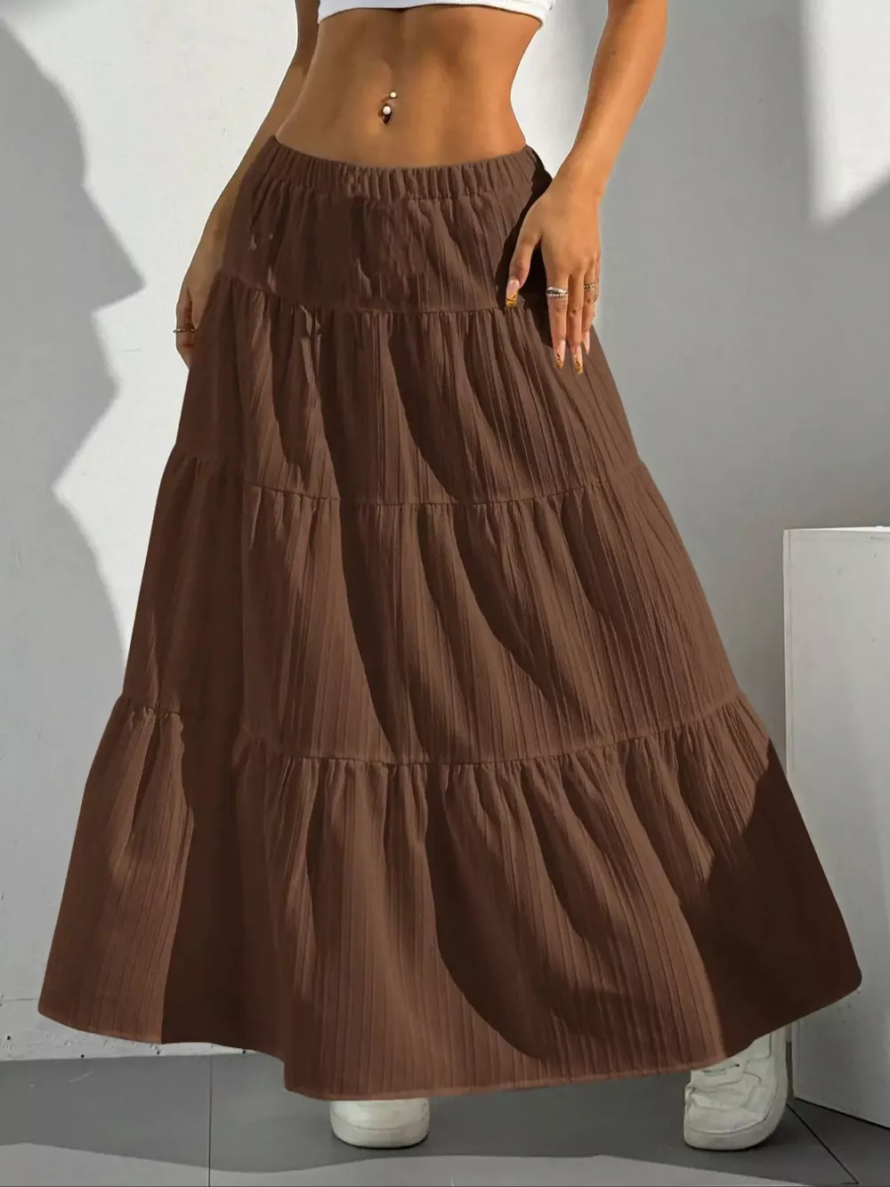Flowy Tiered Maxi Skirt, image 12