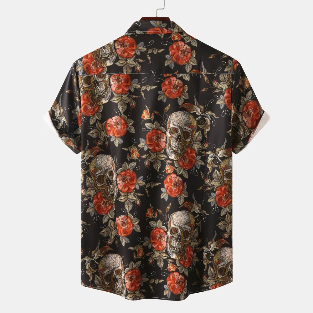 Men's Full Size Printed Short Sleeve Casual Shirt Plus Size, image 3