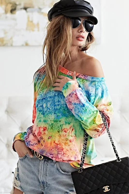 Tie Dye Soft Knit Jersey T-Shirt, image 2