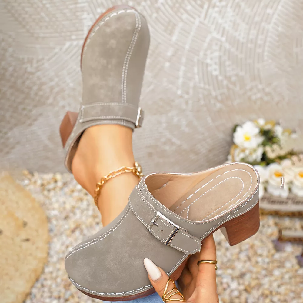 Round Toe Block Heels Sandals, image 14