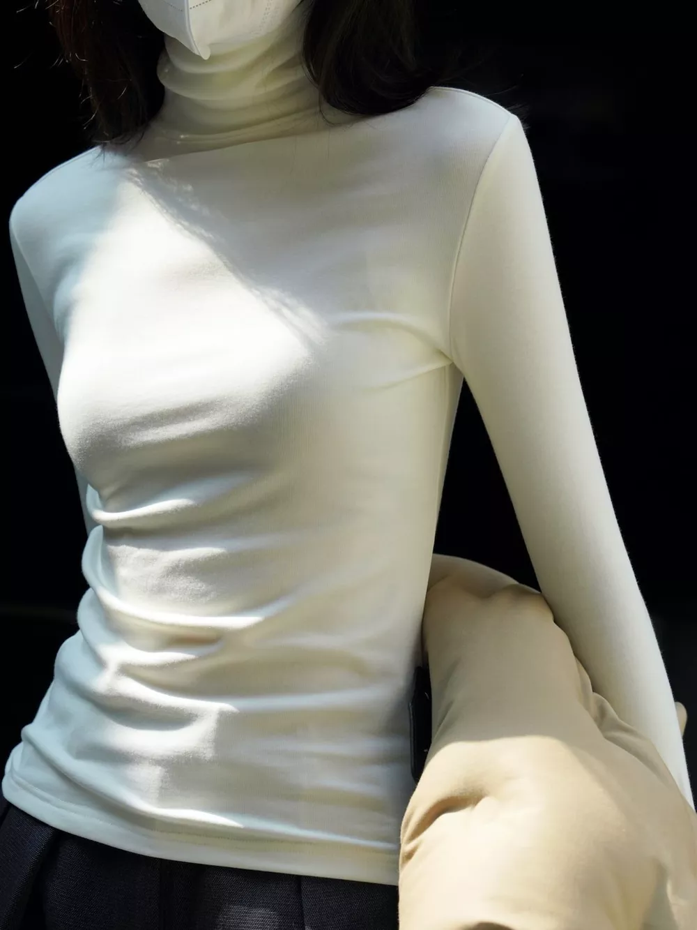 Slim-Fit Turtleneck Long Sleeve T-Shirt, image 2