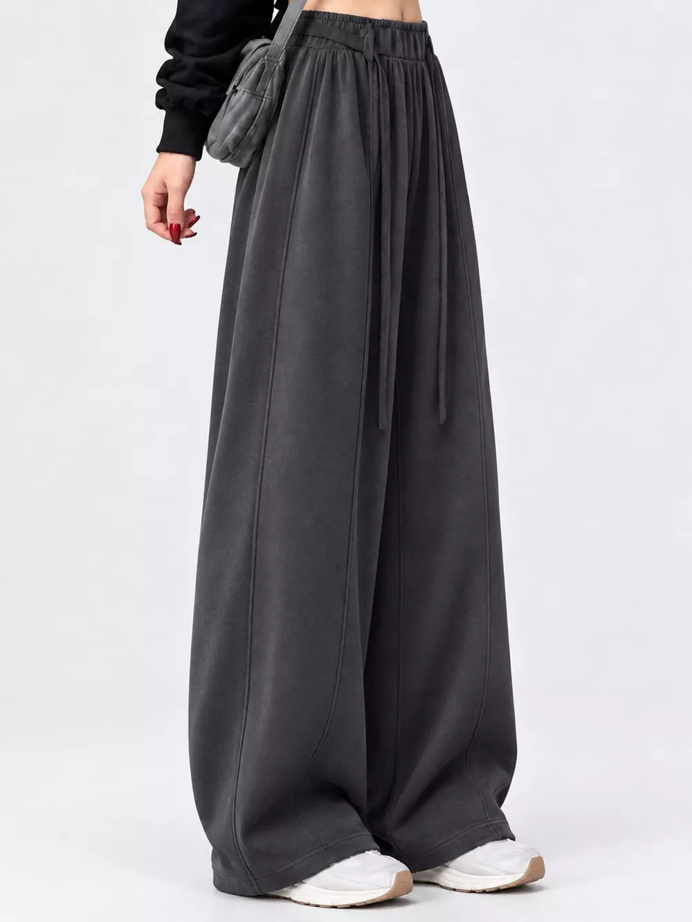 Drawstring Wide-Leg Casual Pants, image 15
