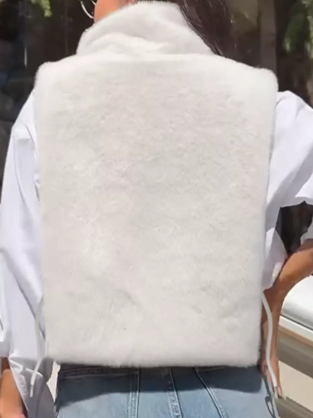 Plush Turtleneck Sleeveless Vest Coat, image 6