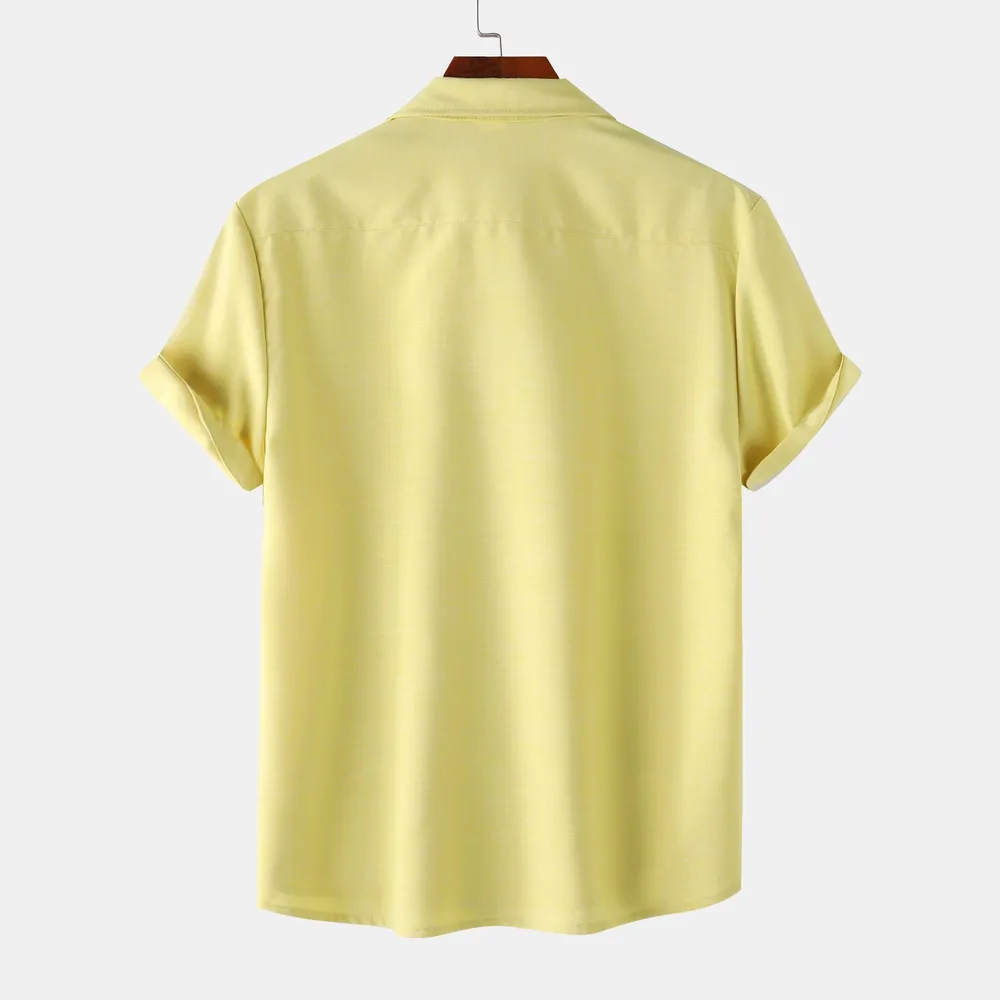 Men's Plus Size Button Up Short Sleeve Shirt, image 3