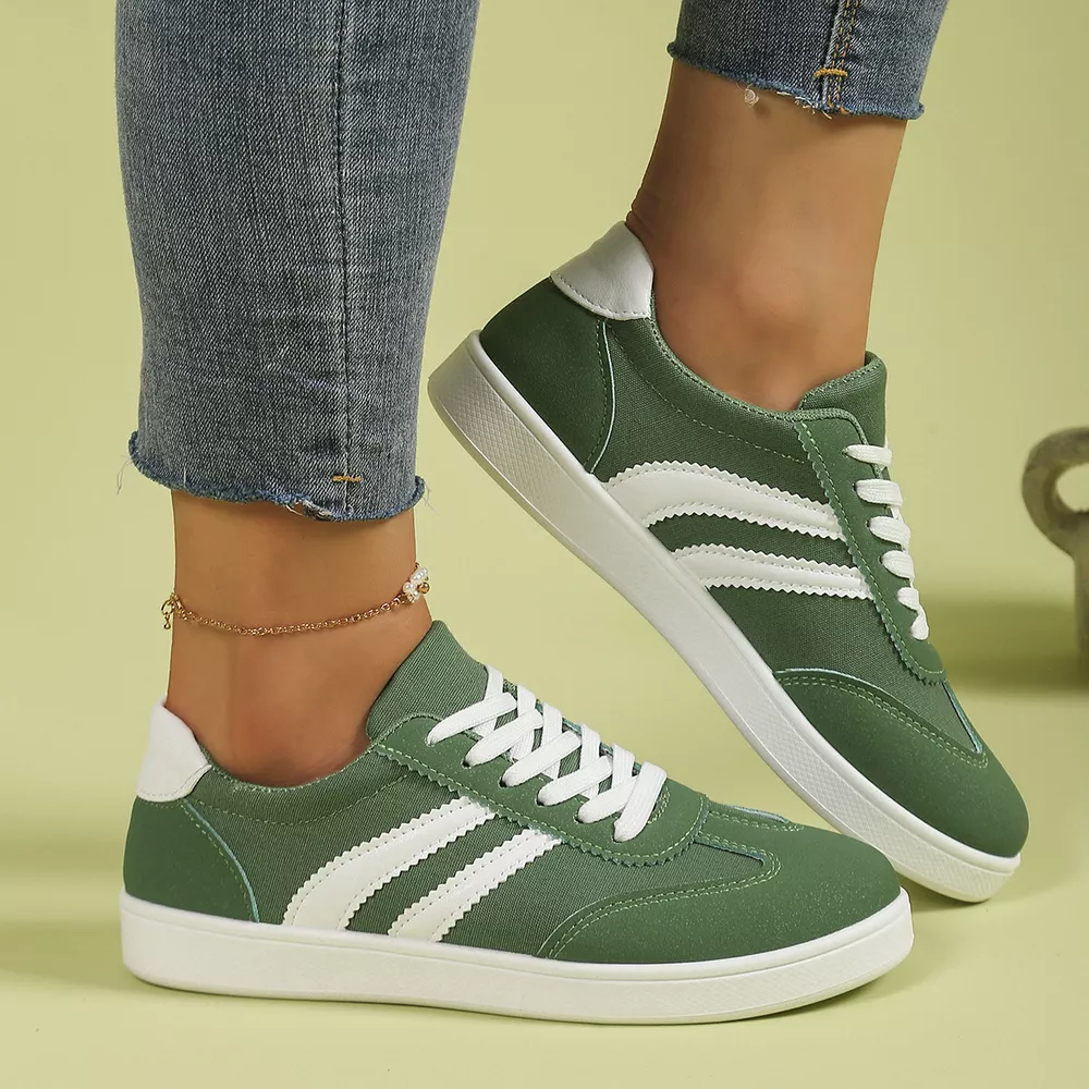 Casual Striped Flats Sneakers, image 4