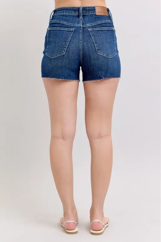 Full Size High Waist Criss-Cross Waistband Denim Shorts Plus Size, image 11