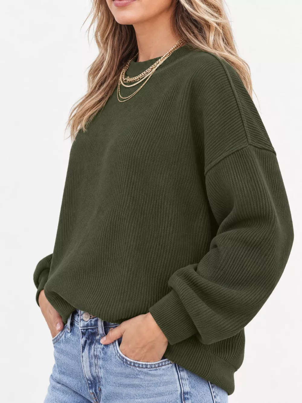 Casual Crew Neck  Dropped Shoulder Sweatshirt, image 18