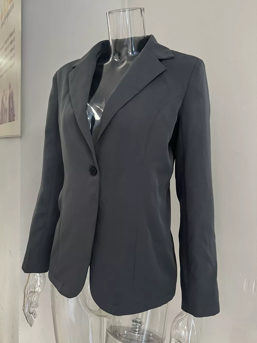 Slim-Fit Single-Button Casual Blazer, image 3