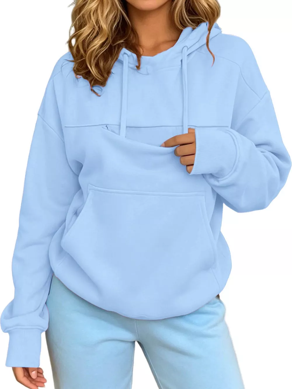 Full Size Cat Pouch Drawstring Hoodie Plus Size, image 20