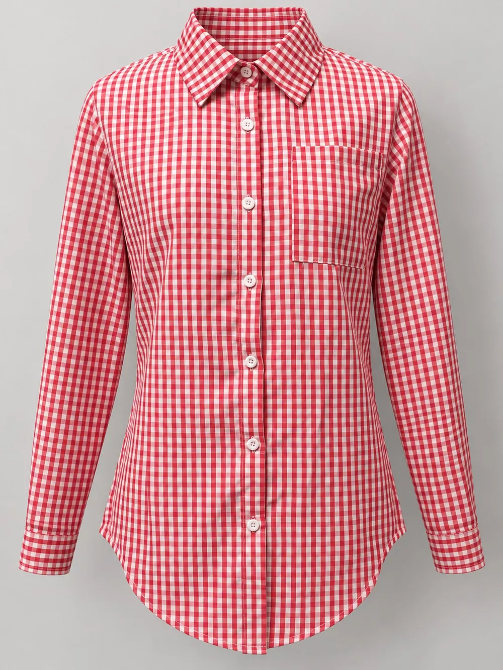 Plus Size Plaid Button-Down Long Sleeve Shirt, image 25
