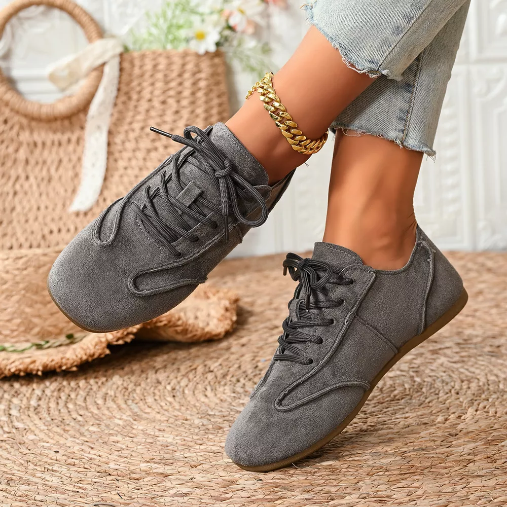 Lace Up Round Toe Sneakers, image 12