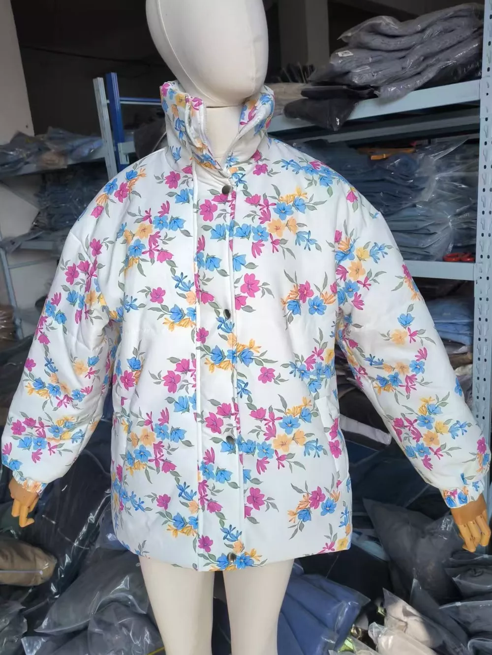 Floral Print Oversized Puffer Outerwear, image 5