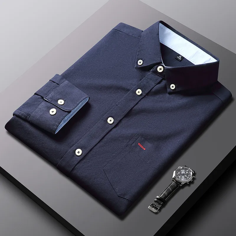 Men's Plus Size Button Down Long Sleeve Shirt