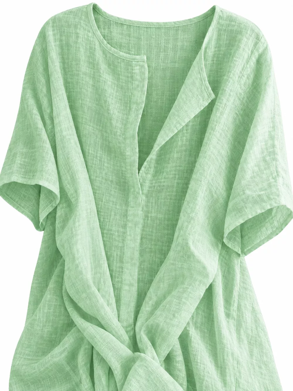 Full Size Casual Loose Fit Beach Short Sleeve Shirt Plus Size, image 18