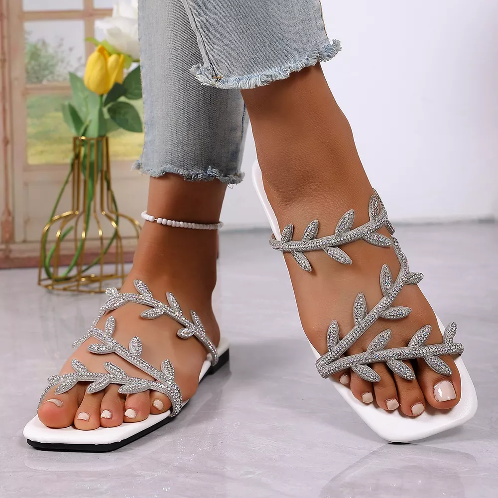 Open Toe Rhinestone Sandals, image 9