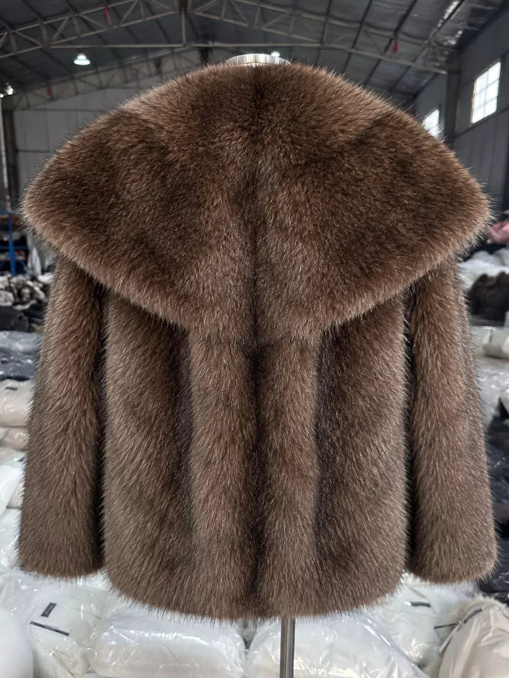 Fox Fur Collar Winter Outerwear, image 70