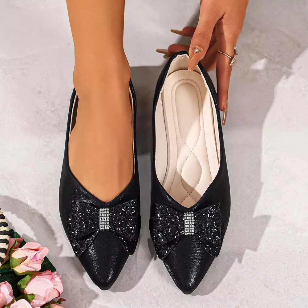 Bow Point Toe Slip-Ons, image 2