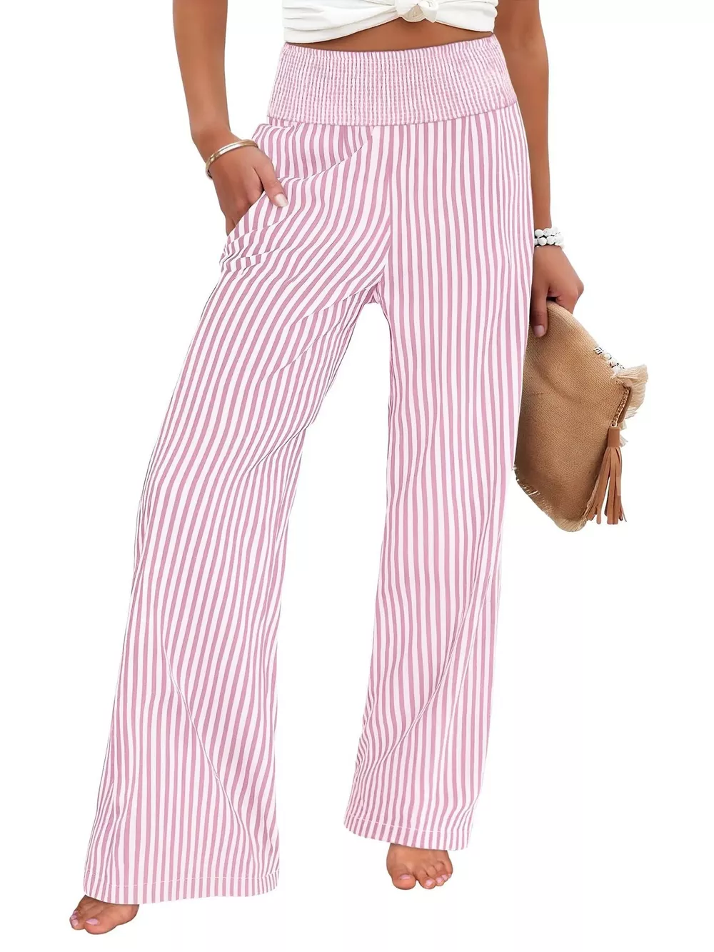 Striped Wide-Leg Pants, image 5
