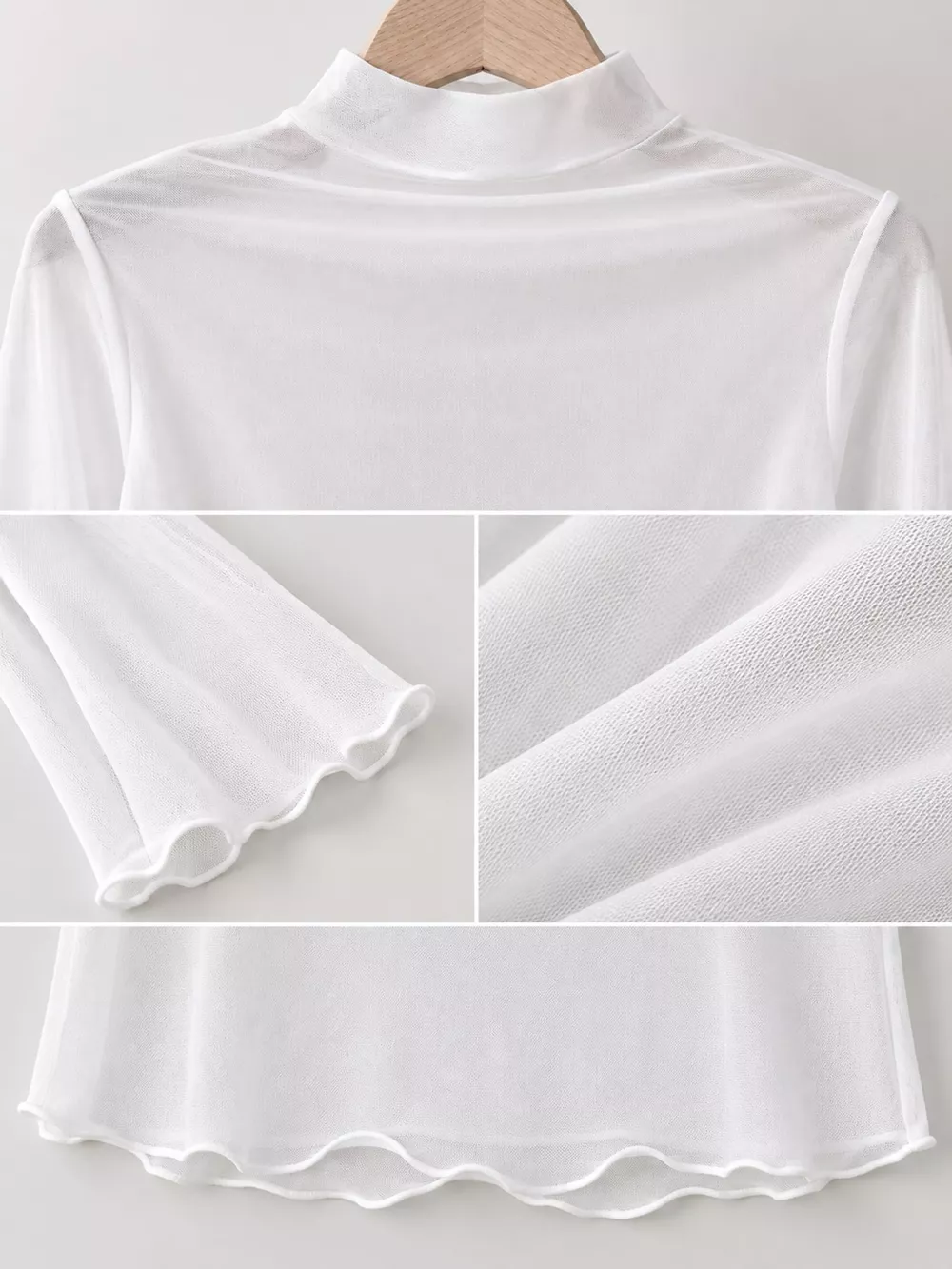 Turtleneck Long Sleeve Slim Fit T-Shirt, image 15