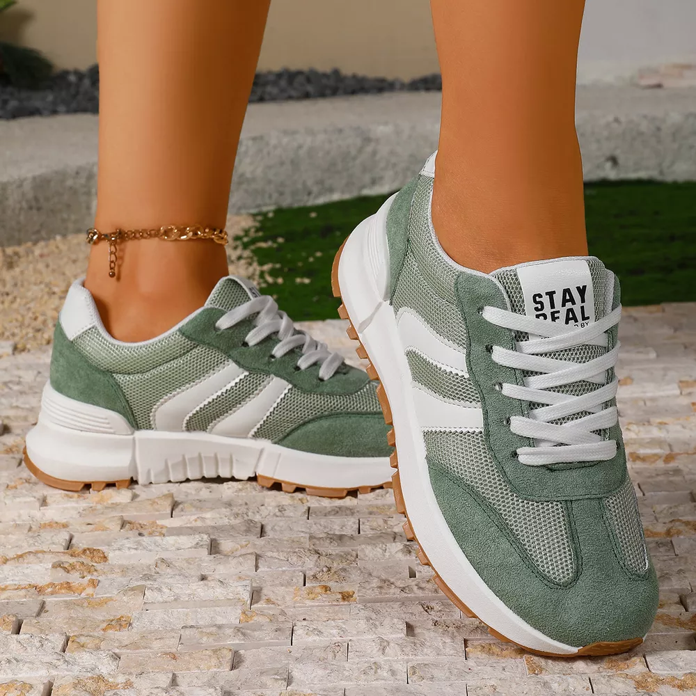 Round Toe Lace Up Sneakers, image 5