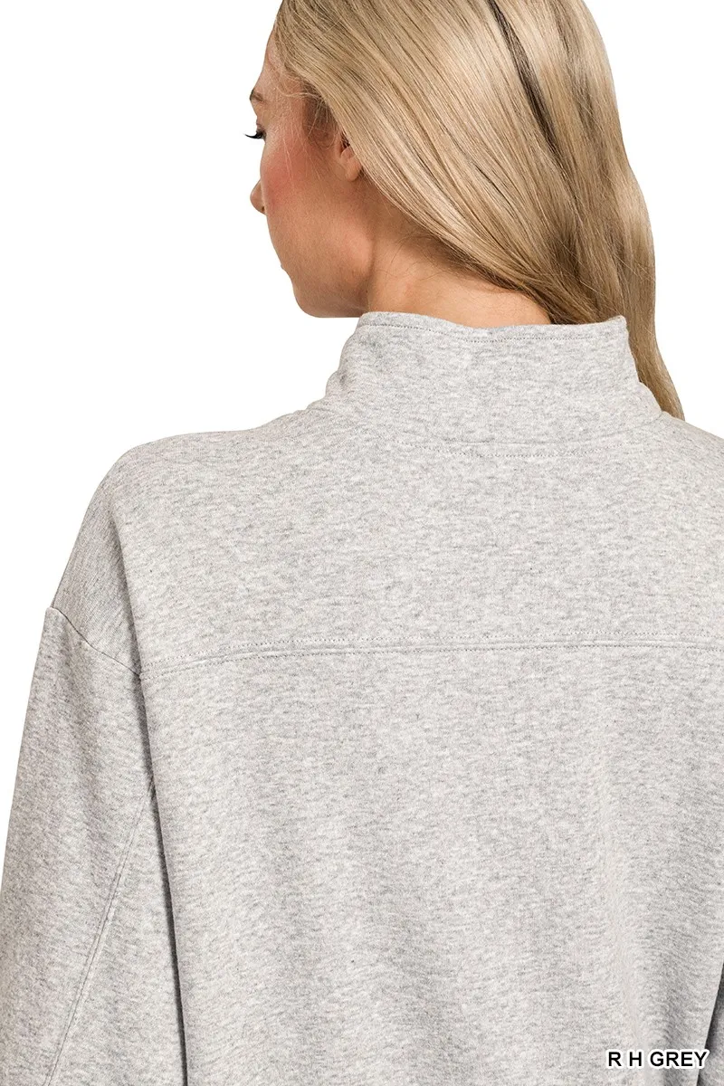 Fleece Half Zip Sweatshirt, image 3