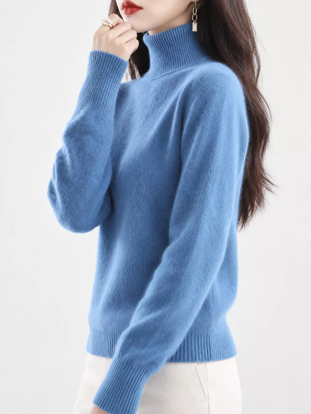 Full Size Turtleneck Long Sleeve Sweater Plus Size, image 69