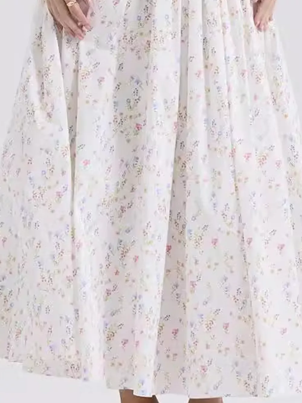Floral Spaghetti Straps Midi Dress, image 23