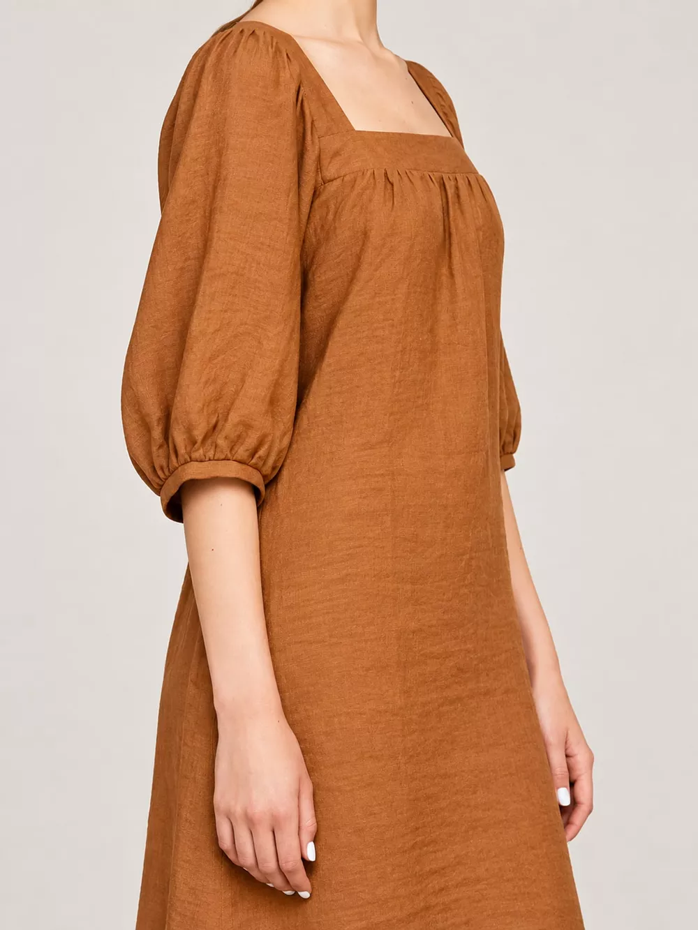 Square Neck Puff Sleeve Mini Dress, image 26