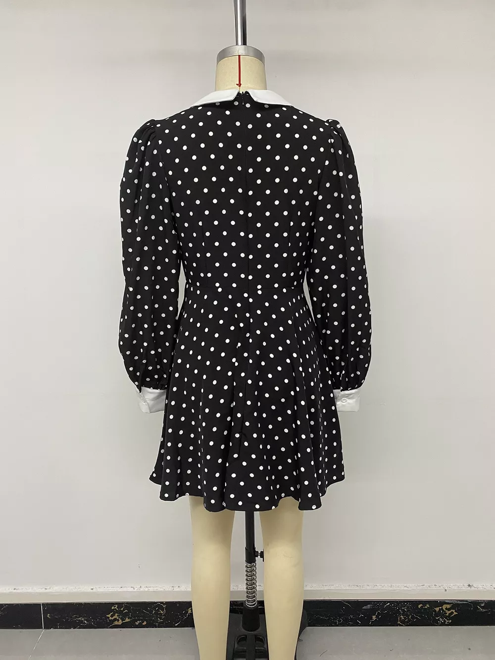Polka Dot Peter Pan Collar Dress, image 8