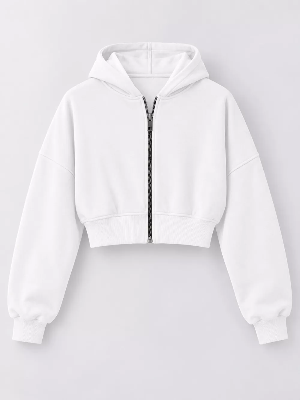 Zip-Up Cropped Hoodie, image 24