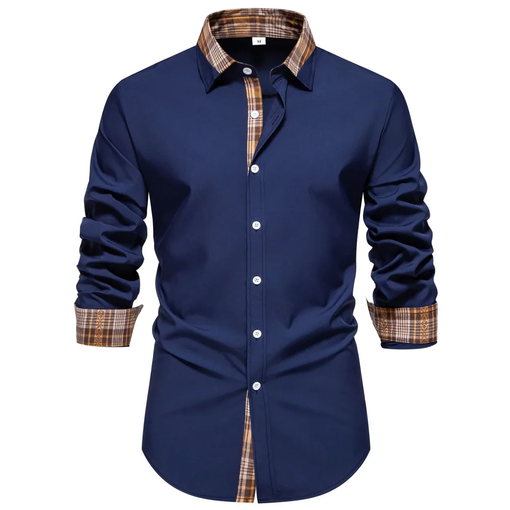 Men's Plus Size Plaid Collar Button Down Shirt, image 8