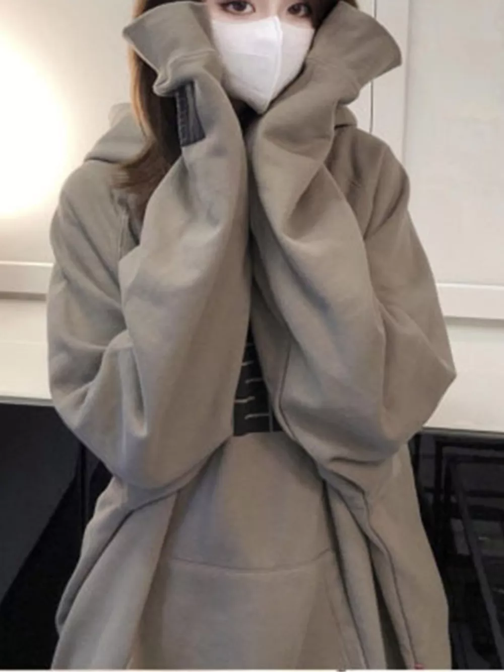 Maze Pattern Oversized Hoodie, image 4