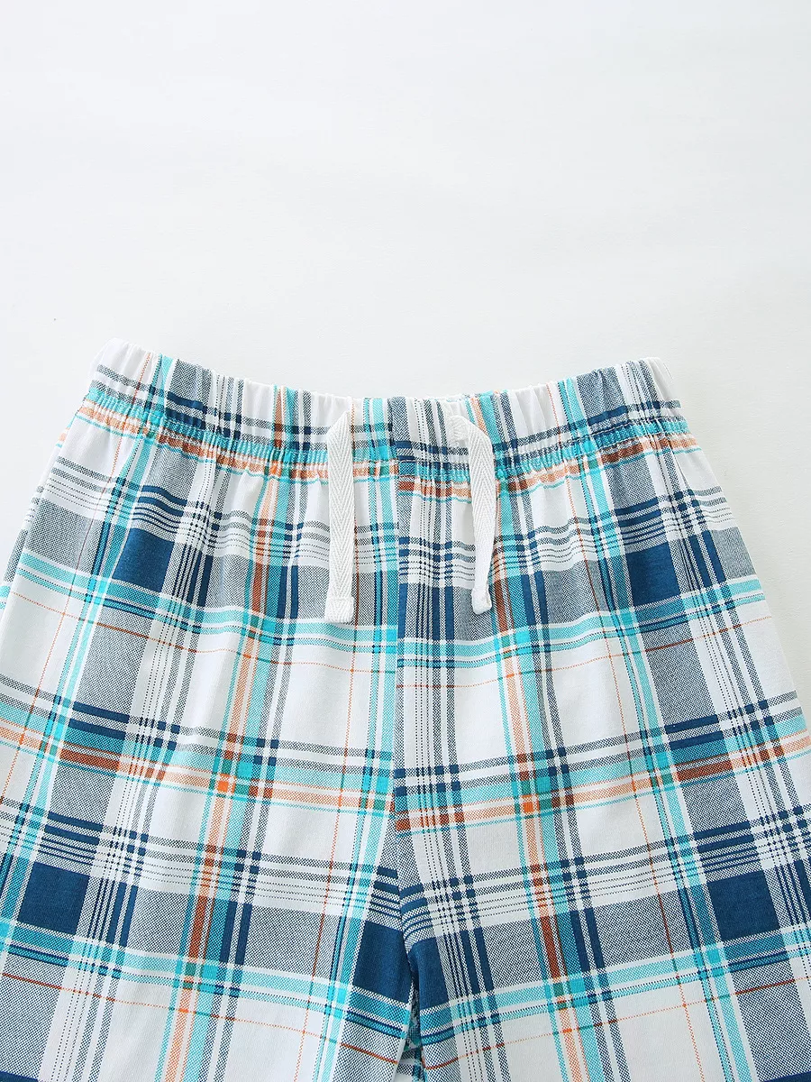 Children's Ocean Friends Tee and Plaid Shorts Set, image 6