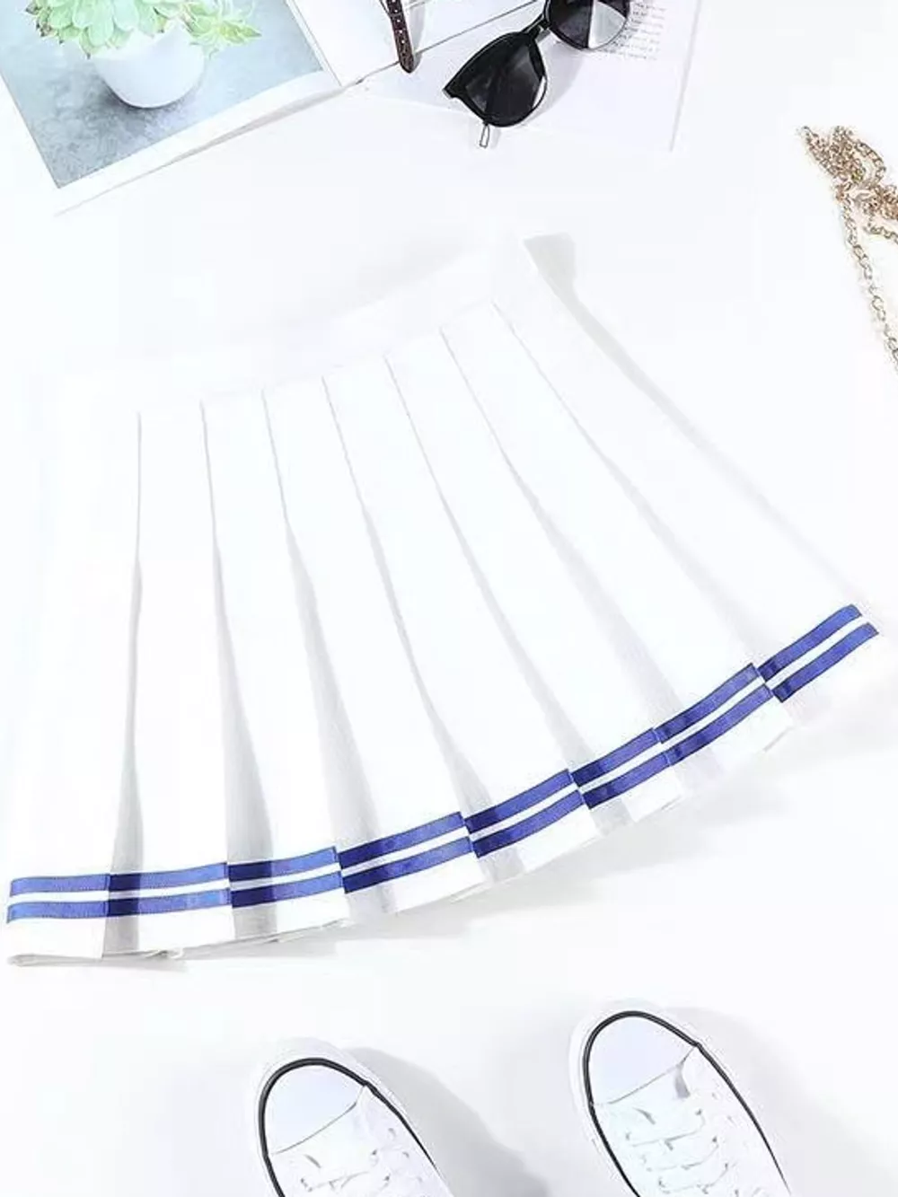 Pleated Striped Skirt, image 11