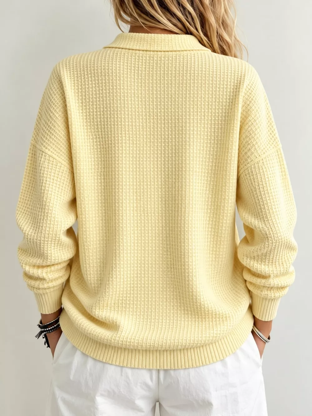 Full Size Waffle Knit Dropped Shoulder Top Plus Size, image 15