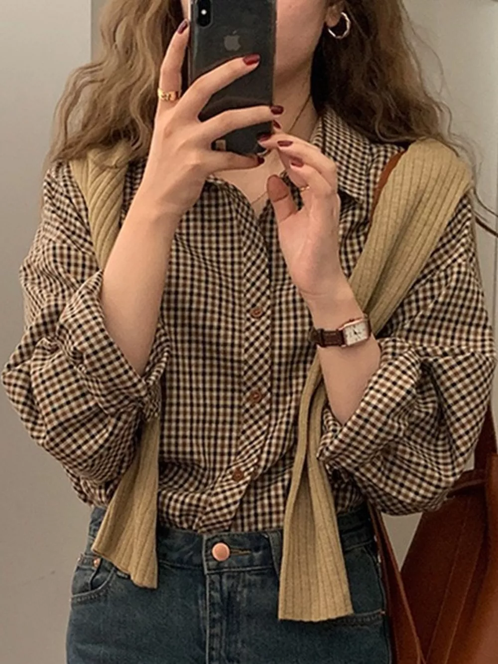 Plaid Button-Down Shirt