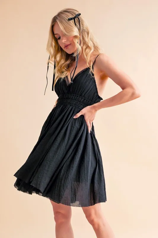 Lace Detail Mini Cami Dress, image 2