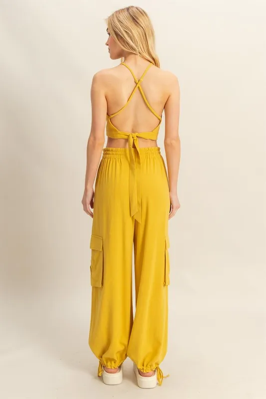 Crop Top and Cargo Pants Set, image 4