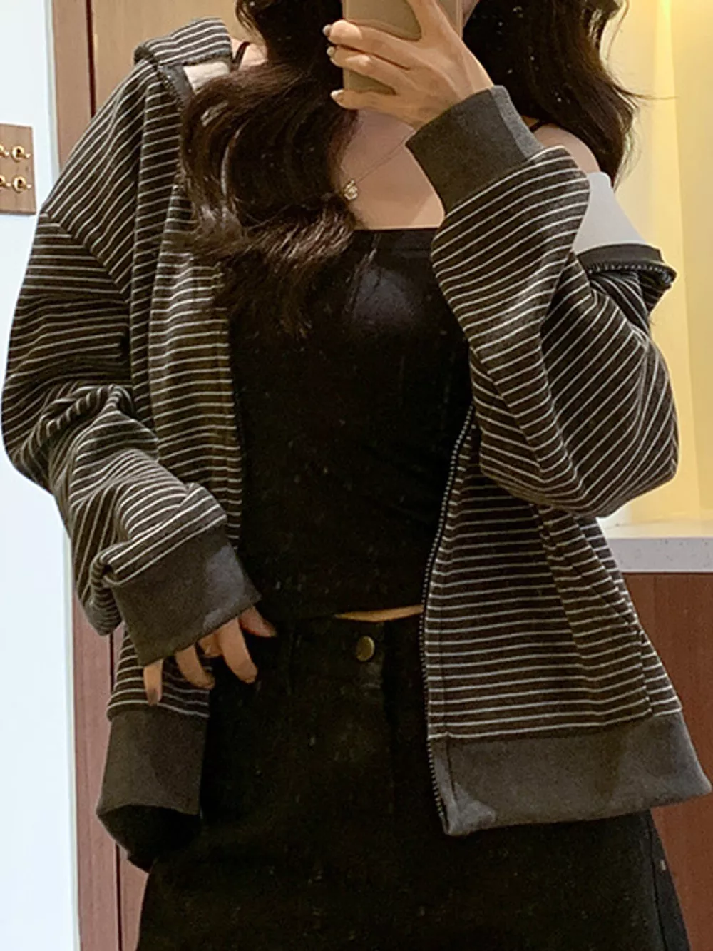 Striped Zip-Up Hoodie, image 9