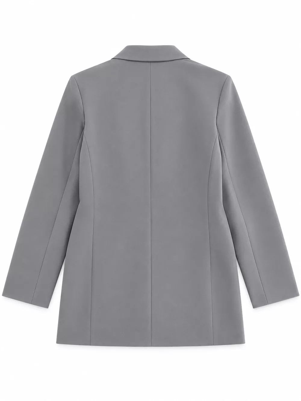 Full Size Minimalist Double-Breasted White Blazer Plus Size, image 31
