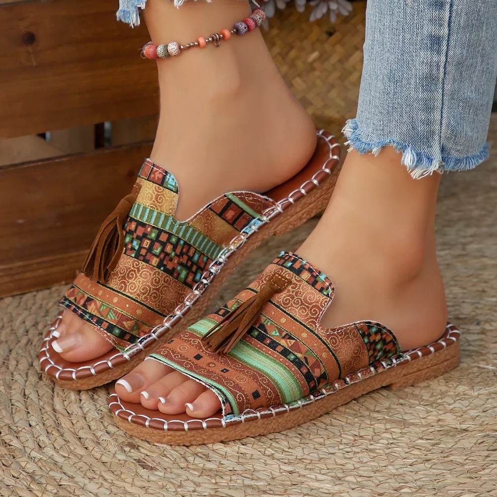 Tassel Open Toe Sandals, image 4