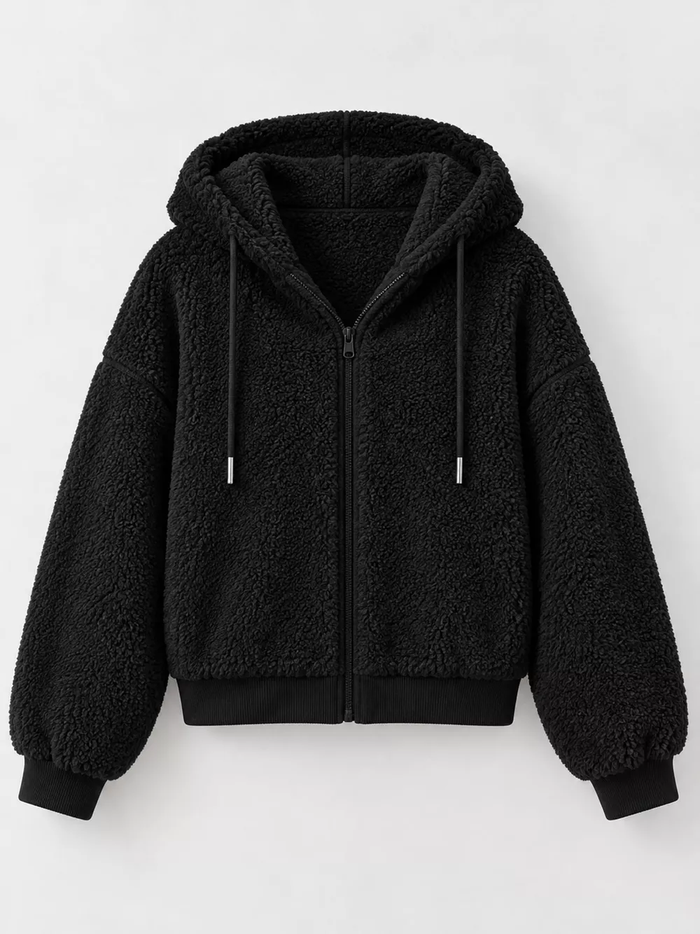 Fleece Zip-Up Hooded Jacket, image 6