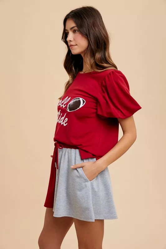 Color Block French Terry Flare Shorts, image 4