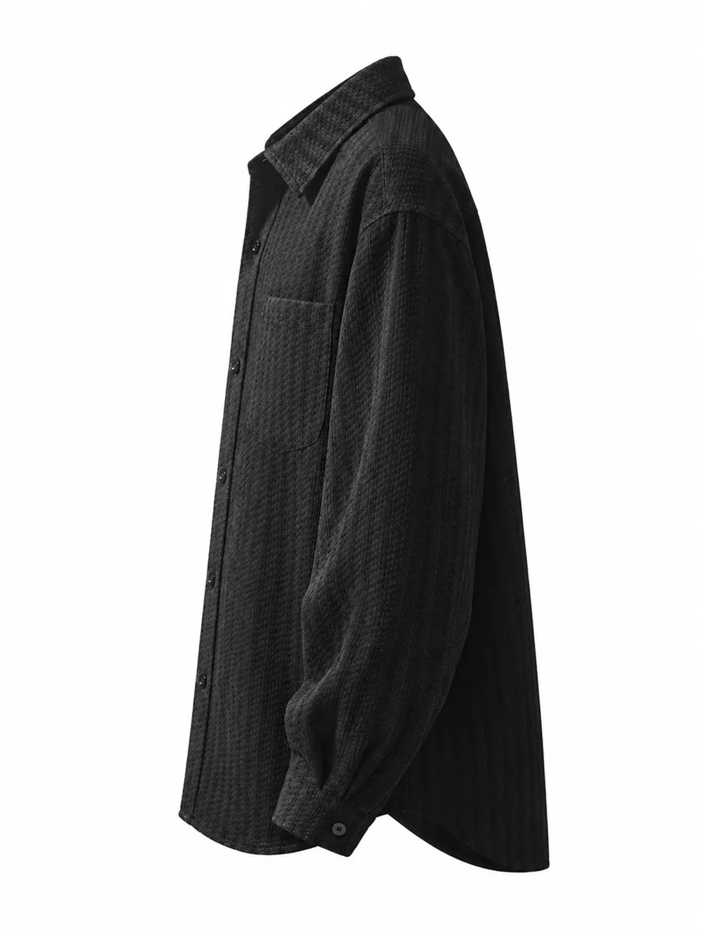 Men's Plus Size Button Up Long Sleeve Shacket, image 10
