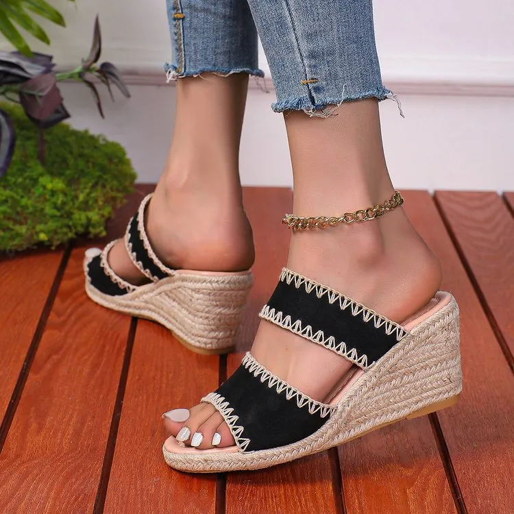Espadrille Wedge Platform Sandals, image 9